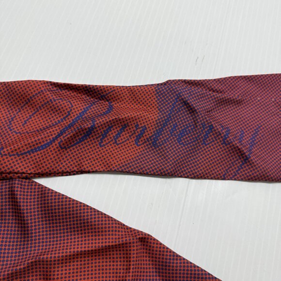 Burberry Rose Print Silk Scarf Raspberry Pink Logo Wrap Designer 100% Silk Italy - Picture 3 of 5